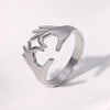 Bohemian Stainless Steel Ring Woman Vintage Jewelry Starfish Heart-Shaped Geometry Adjustable Open Rings Prom Accessories Gift - Image 20