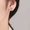 Classic Stud Earrings with Lace Six-Prong Texture Elegant and Stylish Earrings - Image 3