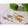 316L Stainless Steel Heart Love Drop Hoop Earrings Sleek Stain Less Metal Jewelry Valentines Gift - Image 6
