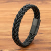 Xqni Classic Braided Leather Bracelet Men Jewelry Charms Design Stainless Steel Punk Bracelets For Men Husband Friend Gift - Image 1