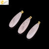 Csja Water Drop Necklaces Crystal Pendant Stainless Steel Chain Necklace for Women Stone Amethyst Jewelry Gift - Image 13