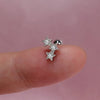 1PC Curved Cz Cartilage Stud Moon Leaf Helix Rook Conch Screw Back Earring Stainless Steel Ear Piercing Jewelry - Image 18