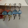 Creative Blue Resin Jellyfish Hoop Earrings for Women Unique Aesthetic Charm 2000S Harajuku Emo Vintage Jewelry Accessories - Image 3