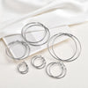 316L Stainless Steel Large Circle Huggie Hoops Classic Big Hoop Earrings 25mm to 70mm Gold Silver Color - Image 1