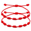 6pcs/set Handmade 7 Knots Red String Bracelet for Lover Protection Lucky Amulet and Friendship Braid Rope Wristband Jewelry Gift - Image 2