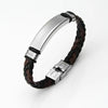 Braid Leather Bracelet Blanks For Laser Engraving Stainless Steel Plate Bracelet Metal ID Name Tag 10pcs - Image 9