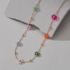 Colorful Artificial Crystal Jewelry Set with Flower Heart and Sun Motifs - Image 3
