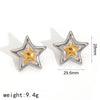 Design Gold Silver Mixed Color Titanium Steel Geometric Stud Earrings Set Women's Classic Charm Earr - Image 10