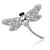 Crystal and European Vintage Dragonfly Brooch Pin Point Drill Dragonfly Brooch - Image 6