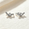 Silver and Compact Star Moon Heart-Shaped Snowflake Zircon Earrings for Women Minimalist Engagement Party Jewelry - Image 20