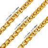 Stainless Steel Cuban Figaro and Wheat Link Necklace in 5 mm or 7 mm Widths - Image 11