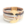Star Print Leather Bracelet Jewelry Gift Boho Moon Braided Chunky Multilayer Wrap Wide Bangle Bracelets for Women - Image 4