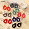 Small Earrings National Flag Colors Water Drop Earrings for Women Handmade Beads Crystal Earrings Gift Jewelry - Image 1