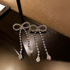 White Bowknot Imitation Pearls Tassel Dangle Earrings Women Temperament Versatile Earring Elegant Jewelry K - Image 7
