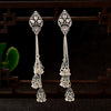 Retro Ethnic Silver Color Turkish Jhumka Earrings For Women Pearl Tassel Classic Carved Indian Earrings Jewelry - Image 22