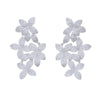 Natural Design Jewelry Full Paved Cubic Zirconia CZ Bloom Flower Sparking Bling Earring For Women Girl - Image 30