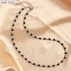 Mhs.sun 4/6/8/10MM Pearl Stainless Steel Bead Necklaces Classic Gold Plated For Women Men Daily Party Jewelry Gifts - Image 22
