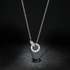 Elegant Stainless Steel Interlocking Circles Infinity Style Roman Numbers Wedding Collar Necklace For Women Jewelry - Image 5