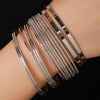 Stackable Bangle Bracelet Set in Gold-Tone and Silver-Tone - Image 31