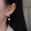 Silver Pearl Earrings Personality Charm Shining Zircon Earrings Birthday Gift for Women Jewelry - Image 3