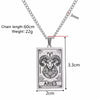 12 Constellations Tarot Card Pendant Necklace Stainless Steel Rectangle Horoscope Zodiac Sign Chain Jewelry Gift For Men Women - Image 6