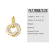 Dainty Clear Crystal Round Earrings For Women Gold Plated Hoop Heart Dangle Earrings CZ Jewelry Gifts - Image 4