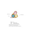 Stainless Steel Colorful K9 Crystal Open Adjustable Ring Golden Pvd Plated Finger Jewelry - Image 6