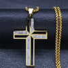Catholic Cross Amulet Crystal Pendant Men Chain Necklace Gold Color Stainless Steel Necklaces Jewelry Masculino N4930S02 - Image 10