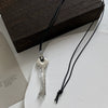Metal Key Shaped Pendant Necklace For Women Girls Simple Long Wax Rope Sweater Chain Accessory Gifts - Image 9
