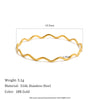 Wave Curved Hammered Textured Bangle Stainless Steel Gold Plated Bangles Minimalist Office Women Jewelry - Image 7