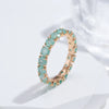 Emerald Round Cut Zircon Ring for Women Rose Gold Promise Ring Wedding Band Jewelry Valentine's Day Gifts - Image 18