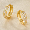 Triple Pave Hoop Earrings in One Pair or Three Pair Sets - Image 4