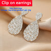 French Retro Water Droplet Clip on Earrings Female Geometric Irregular Relief Texture Design Punk Style Ear Clips Jewelry Gifts - Image 8