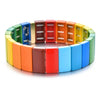 Colorful Enamel Heart Bead Bracelet with Elastic Fit in Multiple Colors - Image 14