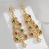 Colorful Rhinestone Christmas Tree Dangle Earrings for Women Zircon Star Year Earrings Girls Party Jewelry - Image 1