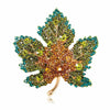 Colored Rhinestone Maple Leaf Brooch Leaf Shape Enamel Cardigan Clip Sparkling Brooch Pins Unisex - Image 9