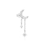 Silver 1Piece Star/Moon Charms Piercing Earrings For Women Long Tassel Pendant Chain Party Jewelry Gifts - Image 9