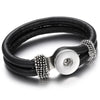 18mm Snap Button Jewelry Bracelets Braided Black Leather Snap Bracelet Fit Snaps Jewelry Magnet Buckle Tan Leather Bracelets - Image 22