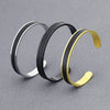 Cuff Adjustable Bangles Unisex Stainless Steel Bracelet CN(Origin) - Image 2