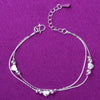 Silver Color Stamp Anklets For Women Foot Leg Chain Link Bracelet Double Layers Beach Accessories Jewelry - Image 45