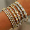Design Crystal Letter Bangles&bracelets for Women Jewelry Zirconia Cross Geometric Bangles Accessories - Image 3