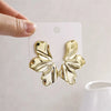Gold Color Irregular Metal Dangle Earrings for Women Uneven Folded Female Unusual Earrings Punk Personality Jewelry - Image 4