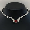 Aesthetic Goth Devil Heart Barbed Wire Choker Necklace Punk Hip Hop Jewelry Y2K Vampire Little Thorns Chain Choker Gift - Image 1