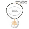 Creative Adjustable Leather Wax Thread Chain Necklace for Women Goth Metal Spiral Sunflower Pendant Choker Jewelry Gift - Image 5