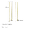 Long Hanging Drop Line Earrings For Women Rose Gold Color Zircon Crystal Piercing Threader Earing Ear Accessories Jewelry - Image 10
