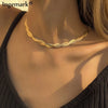 Unique Twisted Chunky Flat Snake Chain Necklace for Women Sexy Vintage Clavicle Choker Grunge Jewelry Gift - Image 8
