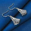 Silver Hollow Scallop Earrings for Women Wedding Party Gift Accessories - Image 3