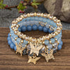 4Pcs Butterfly Beaded Bracelet Set For Women Pink Acrylic Beads Elastic Chain Bangle Female Bohemian Party Jewelry Gift - Image 6