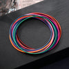 Stainless Steel Spring Bracelet Set Bohemian Style Color Bracelet 12 Laps Set Gift - Image 7