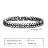 Chunky Retro Cuban Chain Bracelets for Men, Vintage Antique Stainless Steel Curb Dome Link Wristband, Cool Outfit Jewelry - Image 6